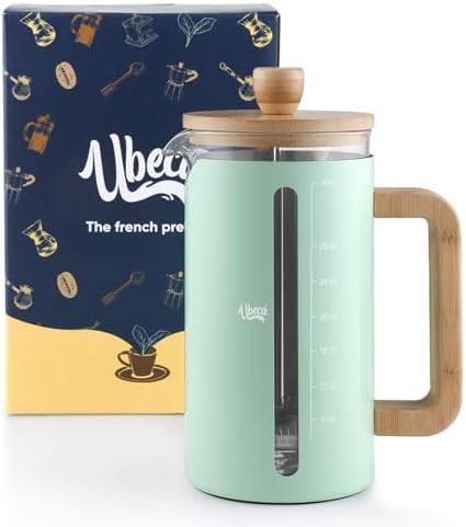 French Press Coffee Maker, 34 oz, Mint Green