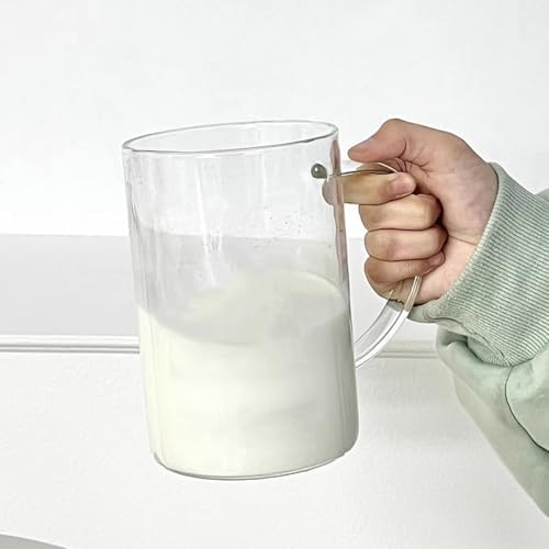 32 oz Glass Tumbler with Handle Lid Straw