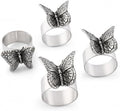 Arthur Court Butterfly Napkin Rings Set of 4 - Elegant Spring Table