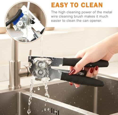 Heavy‐Duty Manual Can Opener with Smooth Edge, Hand Crank Bottle