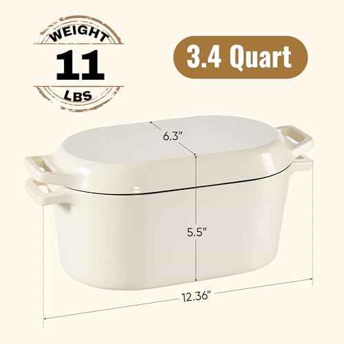 Dutch Oven for Bread Baking, 3.4 QT Bread Dutch Ovenfor Sourdough