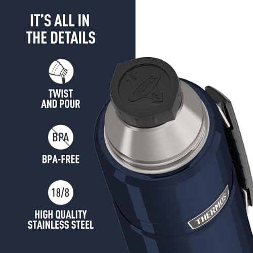 THERMOS Stainless King Vacuum-Insulated Beverage Bottle, 40 Ounce