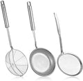 Spider Strainer & Skimmer Spoon Set, 3-Piece Stainless Steel Ladle