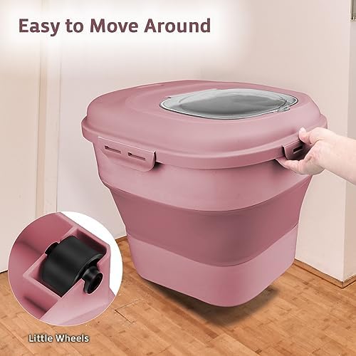 Komzon Rice Storage Bin Cereal Containers, 13-50lb Collapsible Rice