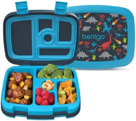 Bentgo Kids Prints Leak-Proof 5-Compartment Bento-Style Kids Lunch Box