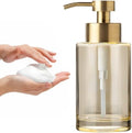Enra Gold Foaming Soap Dispenser, Thick Glass Bathroom Hand Soap