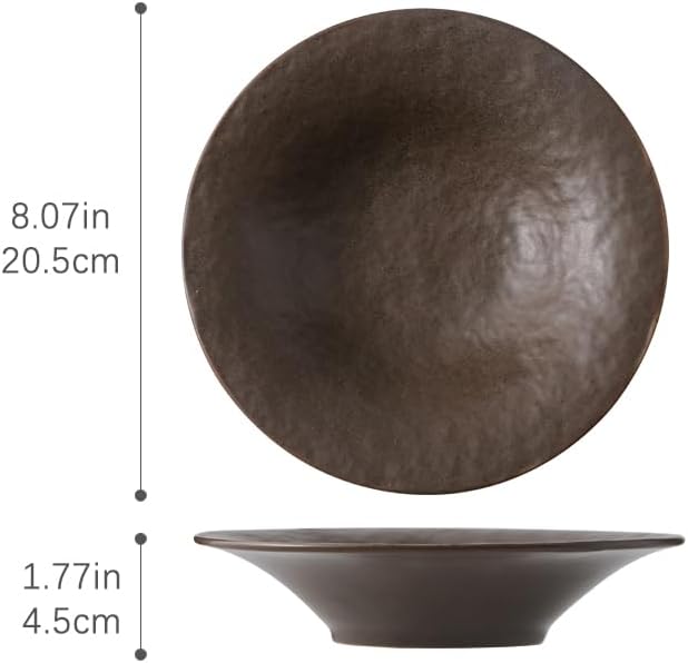 8 Inch Elegant Porcelain Dinner Plates, Round Appetizer Plates