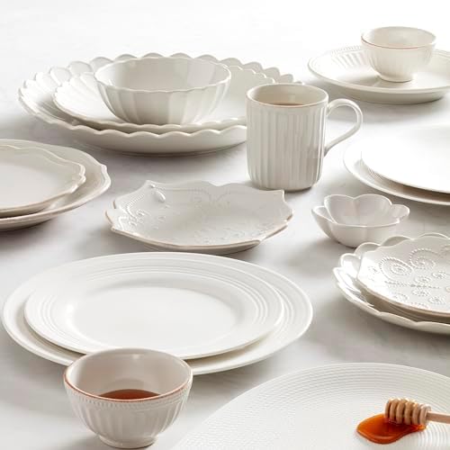 Lenox (858037) French Perle Groove Bowls (Set of 3), Mini, White