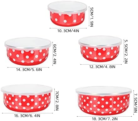 BESTonZON Food Storage Bowl Set with Lids 5-Pack 8.45 to 33.81 Oz