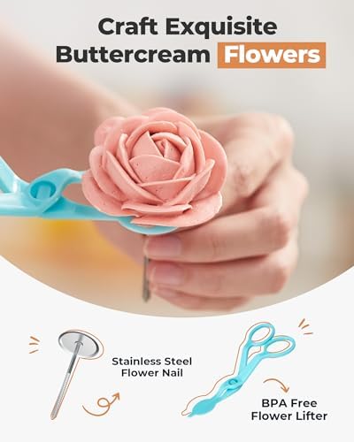 Kootek 140 Piping Bags and Tips Set Frosting Piping Kit for Beginner &