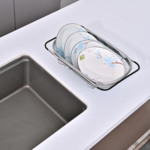6-Quart Stainless Steel Collapsible Fine Mesh Kitchen Colander