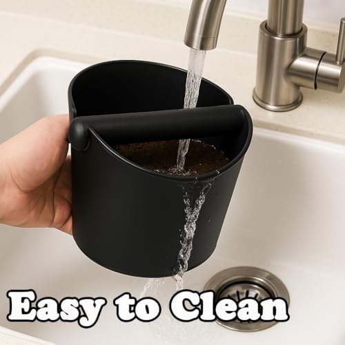 Espresso Knock Box 6.3 Inch, Large Coffee Grounds Container with