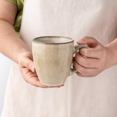 GBhome Ceramic Coffee Mugs Set of 6, 12oz Stoneware Coffee Mugs Set