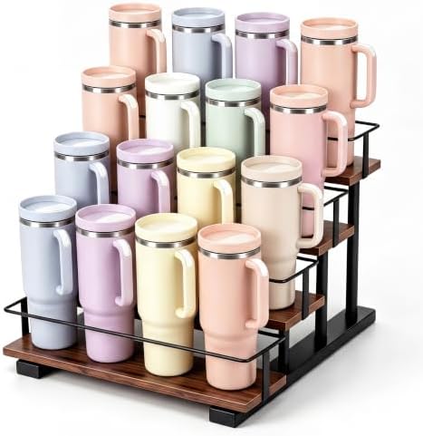 4-Tier Water Bottle Rack for 16 Stanley 40 oz Tumblers