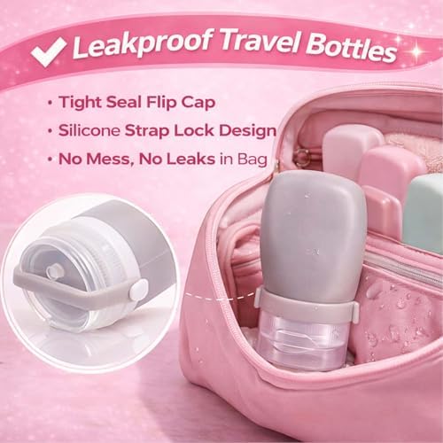 1 oz Travel Bottles, Leakproof Silicone Squeeze Bottle Mini Travel