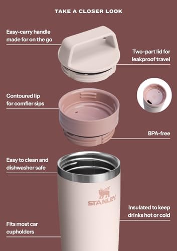 STANLEY Cafe-To-Go Travel Mug, 16 oz, Black 2.0