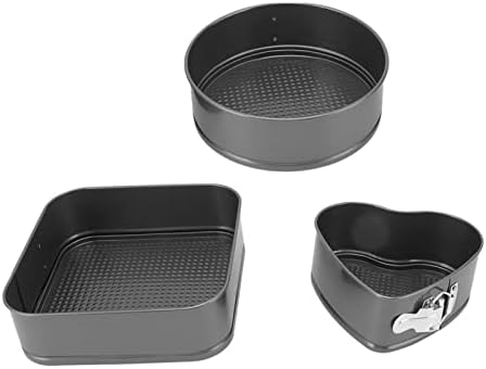 3 Pcs Round Cake Pan Set, Springform for Cheesecake with Stainless