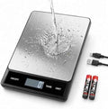 33LB/15KG Digital Kitchen Scale, USB Rechargeable Stainless Steel