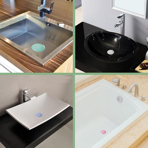 5 Pack Silicone Bathtub Stopper, Kitchen & Bathroom Drain Plug, Shower