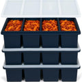 Silicone Freezer Molds with Lids, 1 Cup Soup Freezer Containers, Large