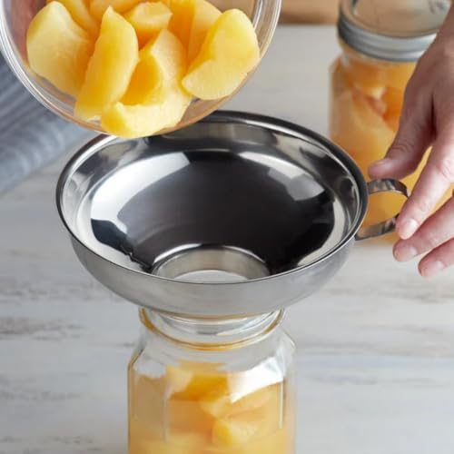 4 Pack Kitchen Funnels Set, Stainless Steel Wide Mouth Canning Funnel
