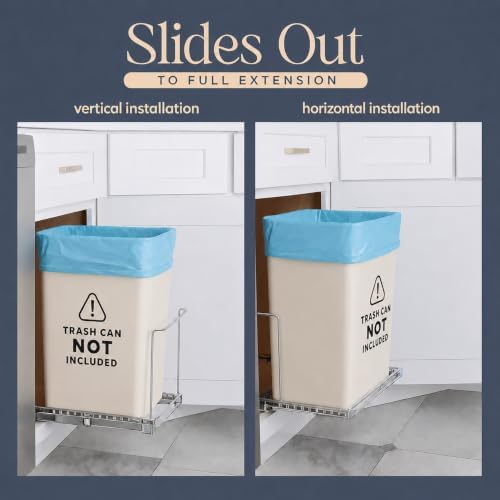 HOLDN’ STORAGE Pull-Out Trash Can Organizer, 11”W x 16.5”D x 11”H