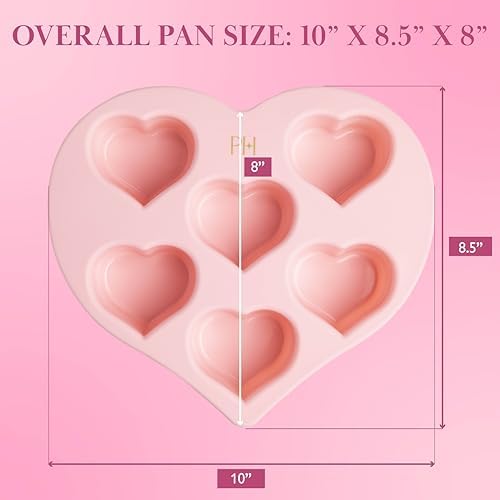 Paris Hilton Heart Silicone Cake Pan, Nonstick Heart Shaped Mold, Oven