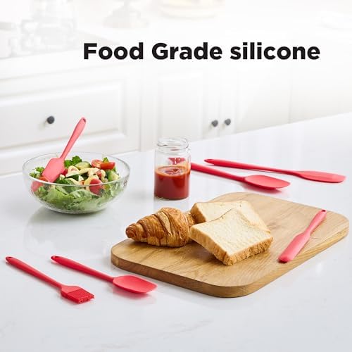 6 Pieces Silicone Spatula Set, Food Grade Rubber Spatula,Kitchen Tools