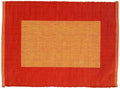 Cotton Placemats Set of 6, Burnt Orange Ribbed Table Mats