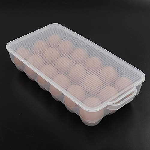 4-Pack Clear Covered Egg Holders for Refrigerator