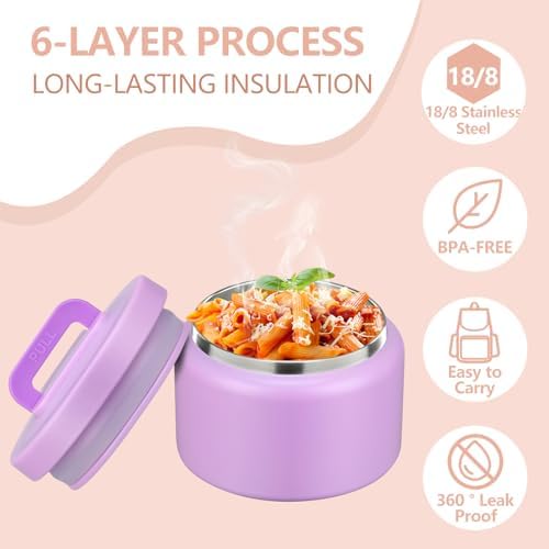 PIQUEBAR 8oz Kids Thermo for Hot Food,Small Lunch Thermo Food