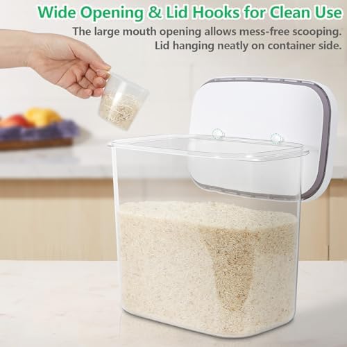 25 Lbs Airtight Rice Container with Handle