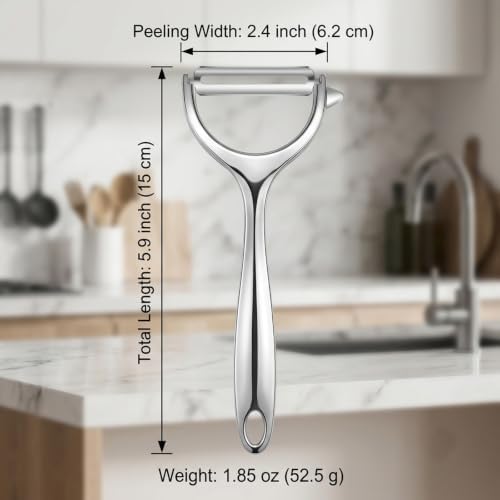 Vegetable Peeler for Kitchen with 2 Orange Citrus Peelers 1 Brush