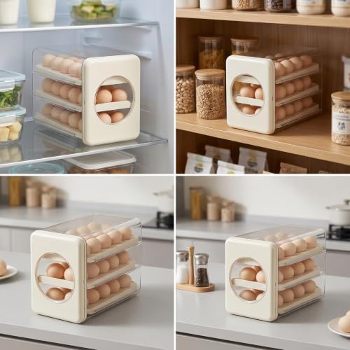 Kitchen Egg Holder Egg Organizer Egg Dispenser Egg Storage Rack With