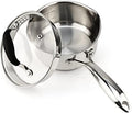 AVACRAFT 1.5 Quart Stainless Steel Saucepan with Glass Strainer Lid