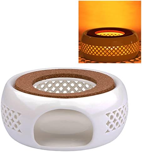 KEISSCO Teapot Warmer, Ceramic Teapot Heater with Cork Cushion Coffee
