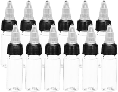 MECCANIXITY 12Pcs 0.5oz/15ml Squeeze Bottles, Clear Dispensing Bottles