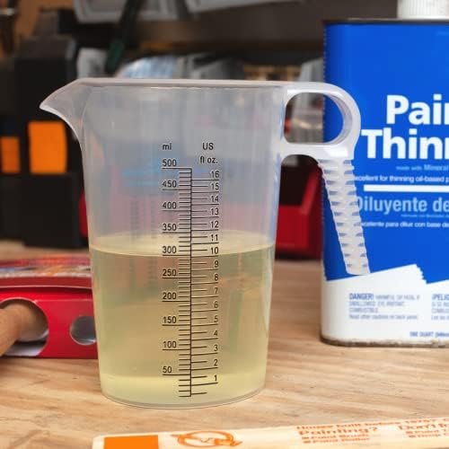 16oz, 1 Pint (2 cup) Measure Pitcher - Convenient Conversion Chart