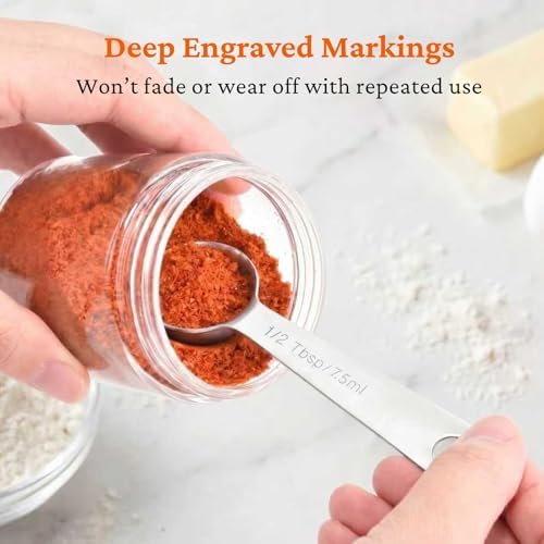 14PCS Measuring Spoons Set, 1 tbsp, 1/2 tbsp, and 1-1/16tsp Stainless