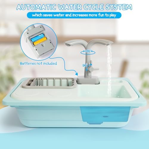 Asweets Color Changing Kitchen Sink Toys