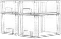 Vtopmart Clear Stackable Storage Drawers, 4 Pack