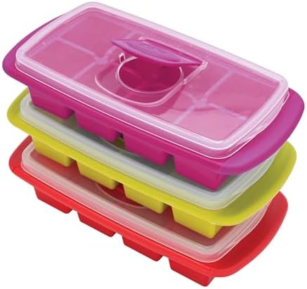 Joie Extra Large Ice Cube Tray, Covered and Stackable, No-Spill