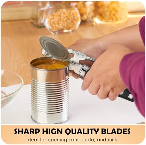 Gisafai 10 Pcs Can Opener Manual Bulk Smooth Edge Handheld Sharp Blade
