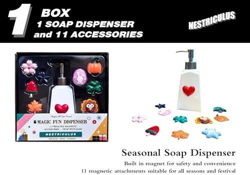 Seasonal Soap Dispenser with 11 Interchangeable Magnets - Seasonal