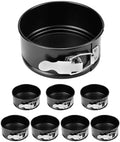 QWORK 4 Inch Springform Pan Set, Nonstick, Leakproof Mini Cheesecake