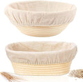 Sourdough Bread Baking Supplies, 2 Pack Banneton Baskets, 10 Inch