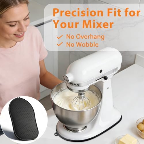 Aotto Mixer Slider Mat for KitchenAid, 4.5-5 Qt, Black