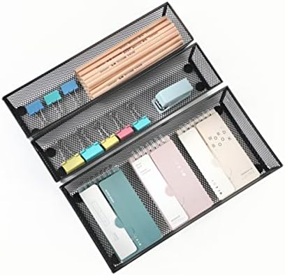 BYCY 3 Pack Mesh Flatware Drawer Organizer for Kitchen/Office/Home