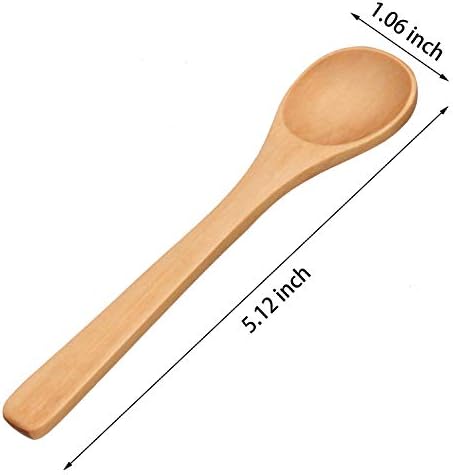 Boao 30 Pcs Small Wooden Spoons, 5.12'' L, Light Brown