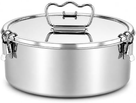 Stainless Steel Flan Pan with Lid, 80 fl oz Flanera Mold, Fits 8 Qt